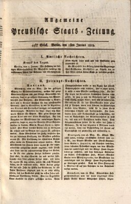 Allgemeine preußische Staats-Zeitung Dienstag 1. Juni 1819