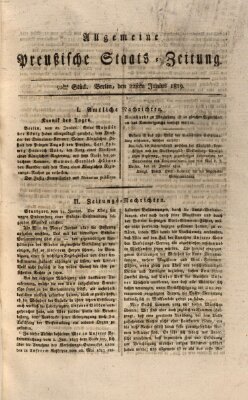 Allgemeine preußische Staats-Zeitung Dienstag 22. Juni 1819