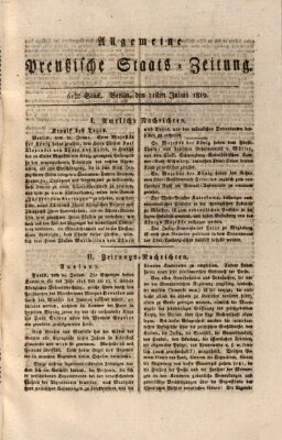 Allgemeine preußische Staats-Zeitung Samstag 31. Juli 1819
