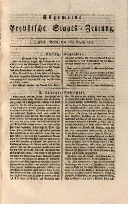 Allgemeine preußische Staats-Zeitung Dienstag 10. August 1819