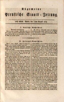 Allgemeine preußische Staats-Zeitung Dienstag 17. August 1819