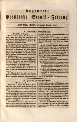 Allgemeine preußische Staats-Zeitung Dienstag 24. August 1819