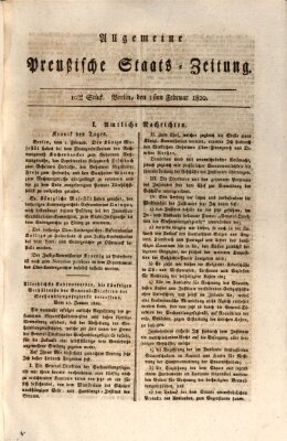 Allgemeine preußische Staats-Zeitung Dienstag 1. Februar 1820