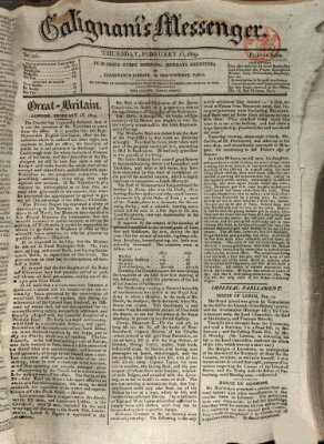 Galignani's messenger Donnerstag 18. Februar 1819