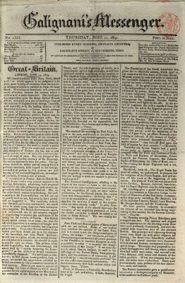 Galignani's messenger Donnerstag 24. Juni 1819