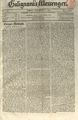Galignani's messenger Freitag 1. September 1820