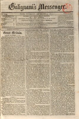 Galignani's messenger Donnerstag 20. September 1821