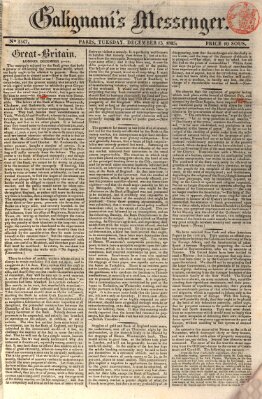 Galignani's messenger Dienstag 13. Dezember 1825