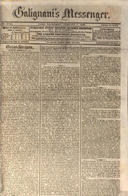 Galignani's messenger Mittwoch 7. Februar 1827