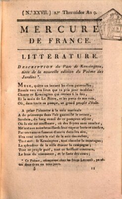 Mercure de France Montag 20. Juli 1801