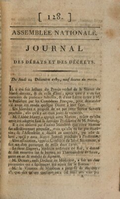 Journal des débats et des décrets Donnerstag 24. Dezember 1789