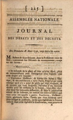 Journal des débats et des décrets Sonntag 28. März 1790