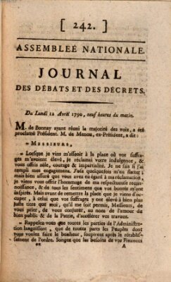 Journal des débats et des décrets Montag 12. April 1790