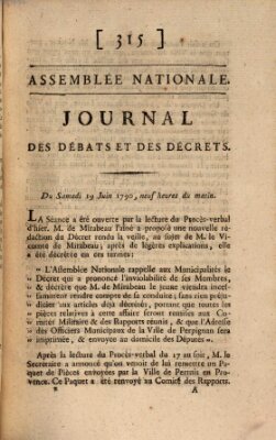 Journal des débats et des décrets Samstag 19. Juni 1790