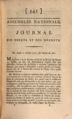 Journal des débats et des décrets Donnerstag 15. Juli 1790