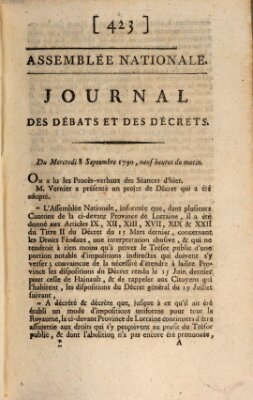 Journal des débats et des décrets Mittwoch 8. September 1790