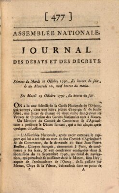 Journal des débats et des décrets Dienstag 19. Oktober 1790