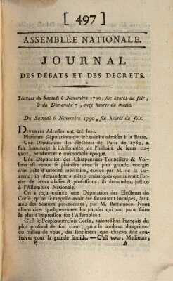 Journal des débats et des décrets Sonntag 7. November 1790