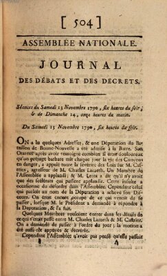 Journal des débats et des décrets Sonntag 14. November 1790