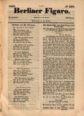 Der Berliner Figaro Mittwoch 11. Oktober 1843