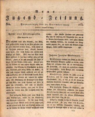 Neue Jugendzeitung (Bildungsblätter oder Zeitung für die Jugend) Donnerstag 30. Dezember 1813