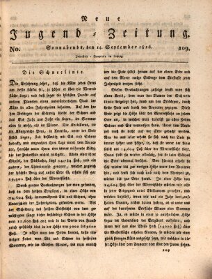 Neue Jugendzeitung (Bildungsblätter oder Zeitung für die Jugend) Samstag 14. September 1816