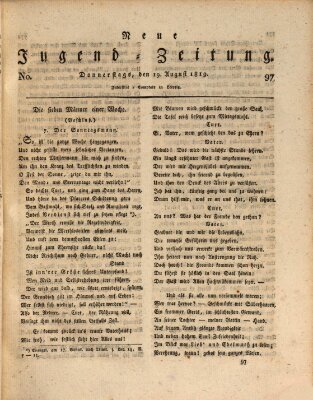 Neue Jugendzeitung (Bildungsblätter oder Zeitung für die Jugend) Donnerstag 19. August 1819