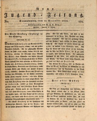 Neue Jugendzeitung (Bildungsblätter oder Zeitung für die Jugend) Samstag 23. Dezember 1820