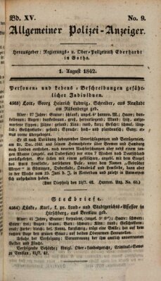 Allgemeiner Polizei-Anzeiger Montag 1. August 1842