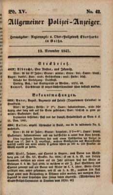 Allgemeiner Polizei-Anzeiger Samstag 19. November 1842