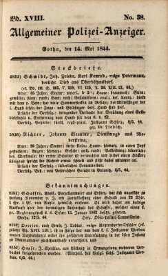 Allgemeiner Polizei-Anzeiger Dienstag 14. Mai 1844