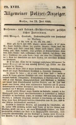 Allgemeiner Polizei-Anzeiger Sonntag 23. Juni 1844
