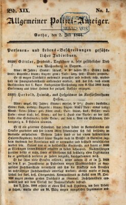Allgemeiner Polizei-Anzeiger Dienstag 2. Juli 1844
