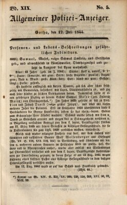 Allgemeiner Polizei-Anzeiger Freitag 12. Juli 1844