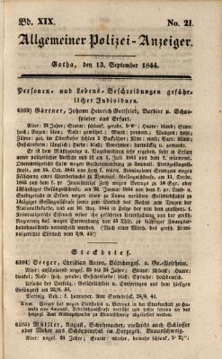 Allgemeiner Polizei-Anzeiger Freitag 13. September 1844