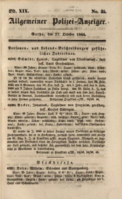 Allgemeiner Polizei-Anzeiger Sonntag 27. Oktober 1844