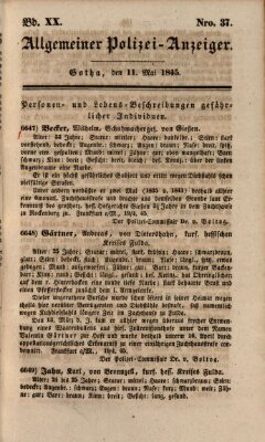 Allgemeiner Polizei-Anzeiger Sonntag 11. Mai 1845