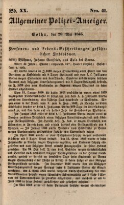 Allgemeiner Polizei-Anzeiger Mittwoch 28. Mai 1845