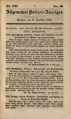 Allgemeiner Polizei-Anzeiger Samstag 15. November 1845