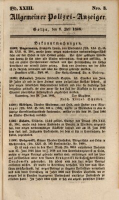 Allgemeiner Polizei-Anzeiger Mittwoch 8. Juli 1846
