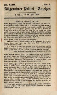 Allgemeiner Polizei-Anzeiger Dienstag 28. Juli 1846