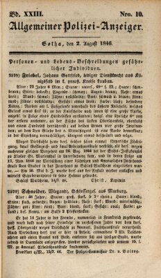 Allgemeiner Polizei-Anzeiger Sonntag 2. August 1846