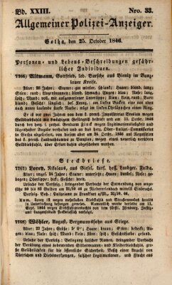 Allgemeiner Polizei-Anzeiger Sonntag 25. Oktober 1846