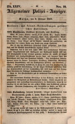 Allgemeiner Polizei-Anzeiger Mittwoch 3. Februar 1847