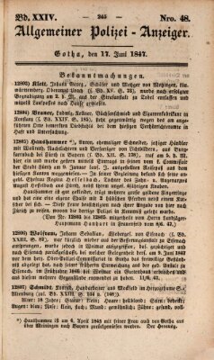 Allgemeiner Polizei-Anzeiger Donnerstag 17. Juni 1847