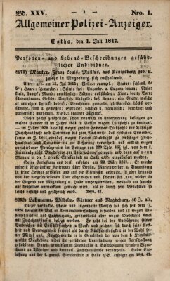 Allgemeiner Polizei-Anzeiger Donnerstag 1. Juli 1847