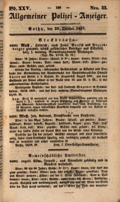 Allgemeiner Polizei-Anzeiger Sonntag 24. Oktober 1847