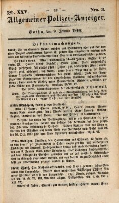 Allgemeiner Polizei-Anzeiger Sonntag 9. Januar 1848
