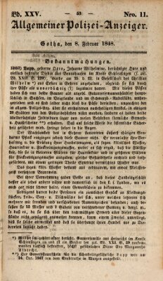 Allgemeiner Polizei-Anzeiger Dienstag 8. Februar 1848