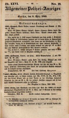 Allgemeiner Polizei-Anzeiger Mittwoch 8. März 1848